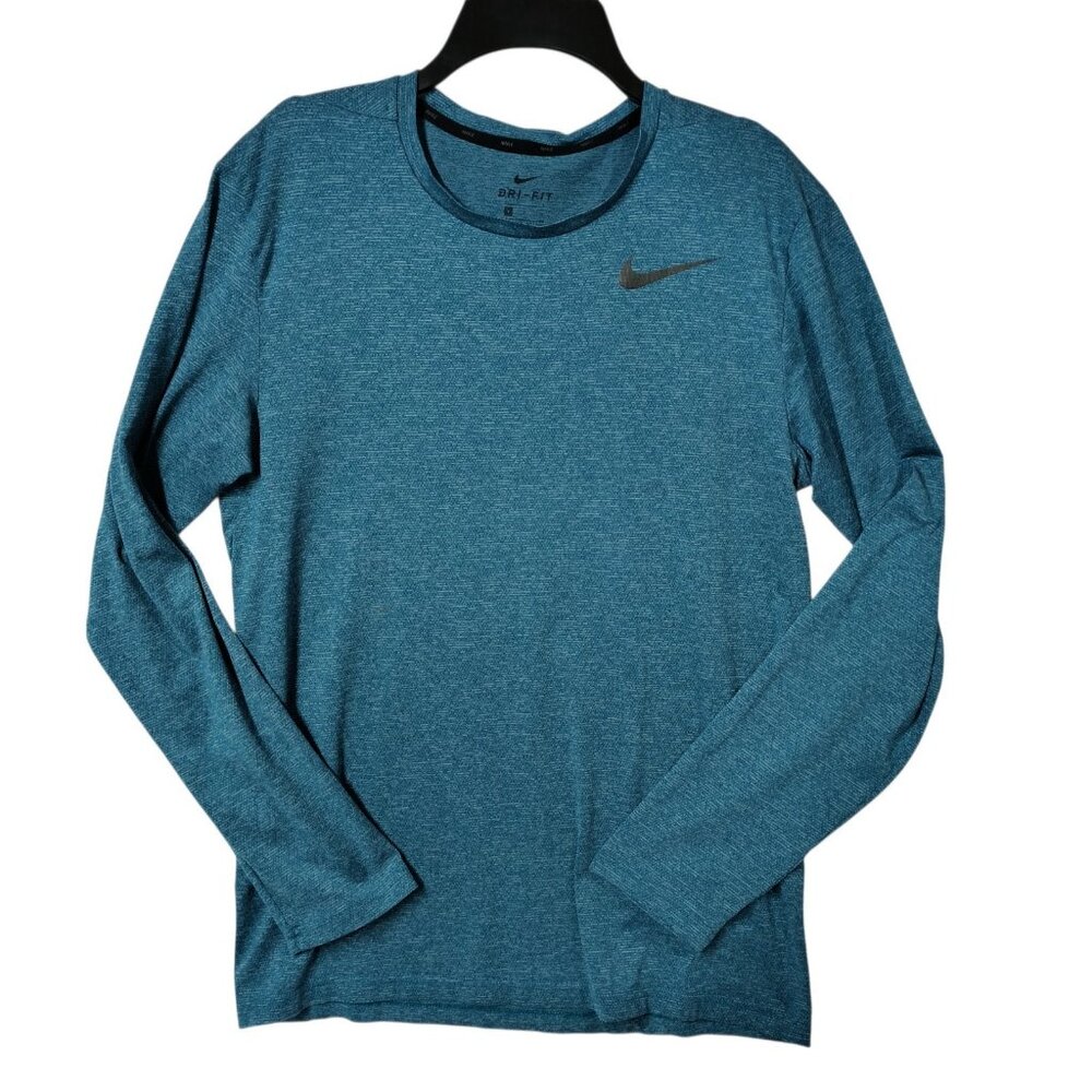 Mens Nike Pro Long Sleeve Training Shirt Blue Size Small